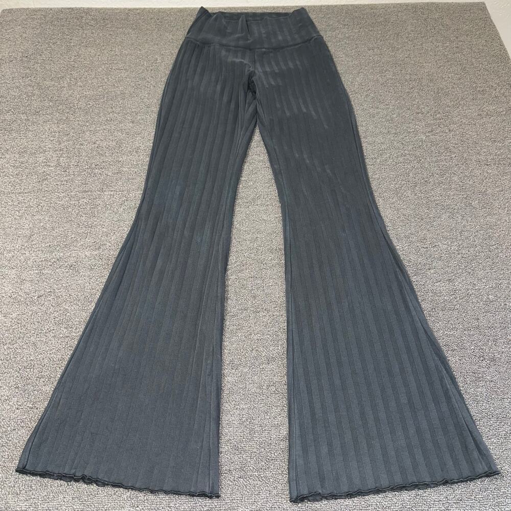 Offline by Aerie Hi-Rise OG Flare Gray Ribbed Pants Women's Small Lounge Wear